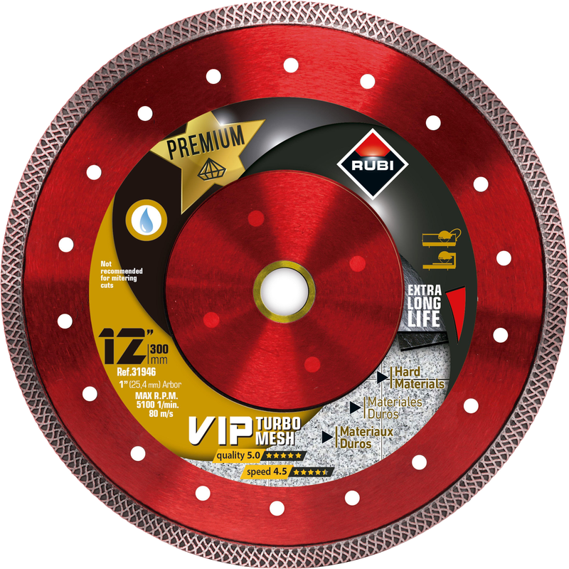 RUBI VIP TURBO MESH Diamond Blade for Porcelain & Stone
