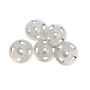 wedi fastener washers with tabs on a white background
