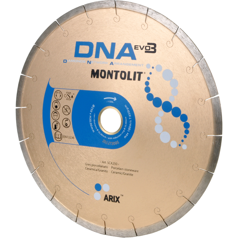 Montolit 10" DNA SCX Diamond Blade for Porcelain, Granite & Ceramic