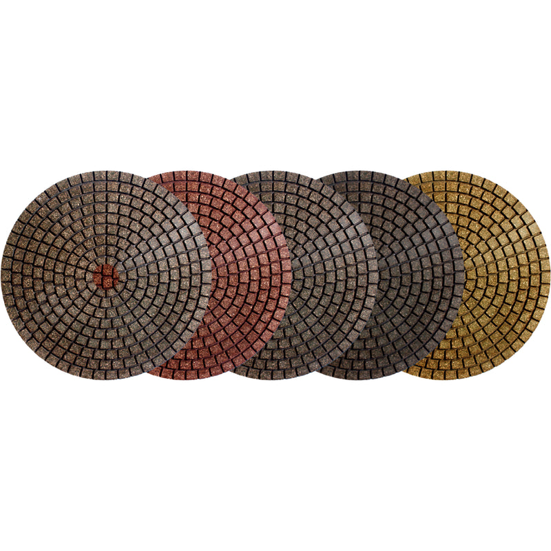 Alpha ceramica ex wet polishing pads on a white background