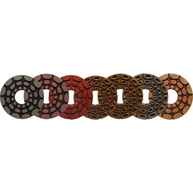 Alpha GEM-V Polishing Pads on a white background