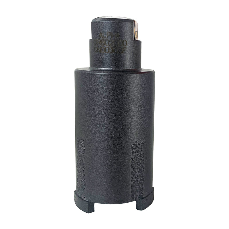Alpha 2 inch dry core bit on a white background