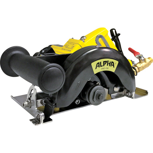 Alpha psc-150 pneumatic stone cutter on a white background
