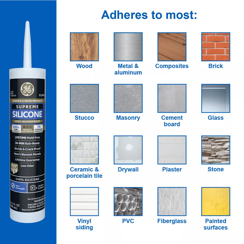 GE Supreme Silicone Window and Door sealant