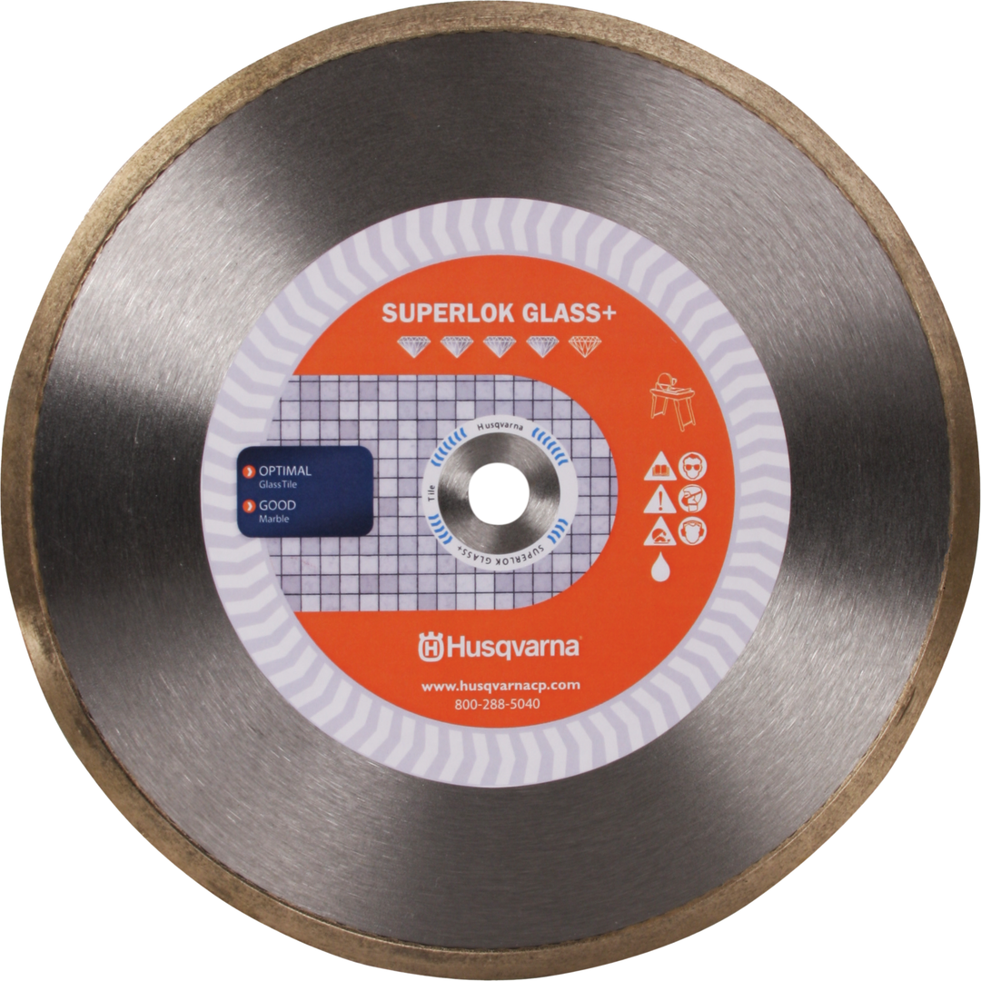 Husqvarna Superlok Glass+ Diamond Blade - High-Quality Glass Cutting Blade