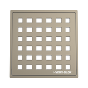HYDRO-BLOK Classic Shower Drain Cover and Tray, Brass