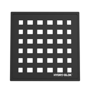 HYDRO-BLOK Classic Shower Drain Cover and Tray, Matte Black