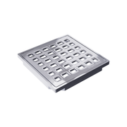 HYDRO-BLOK Classic Shower Drain Cover and Tray, Polished Chrome