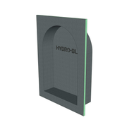 HYDRO-BLOK Recessed Shower Niche, 16" x 22" Barrel Head