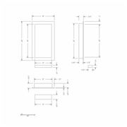 HYDRO-BLOK Recessed Shower Niche Diagram, 16" x 28"