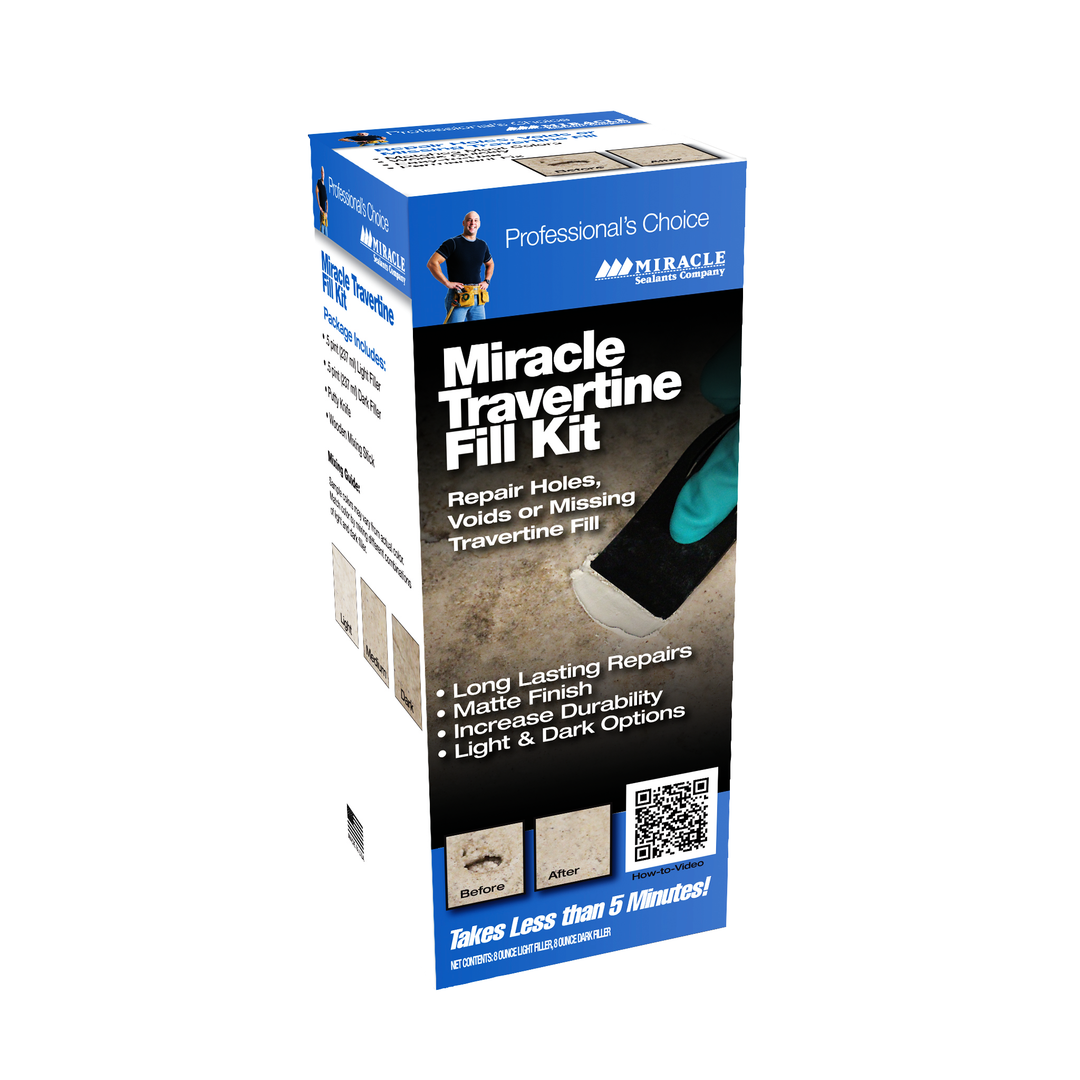 Miracle Sealants Travertine Filler Kit - Complete Repair Solution