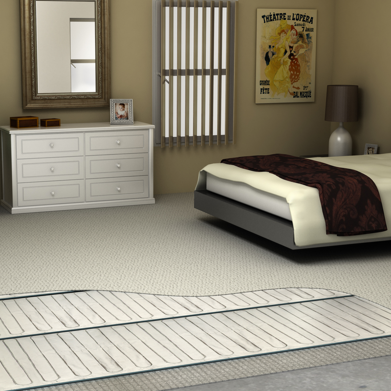WarmUp Foil Heater System under Carpet