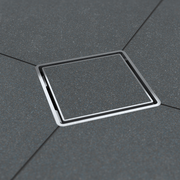 Wedi Premium Drain Cover, 3/8" Tileable Installed