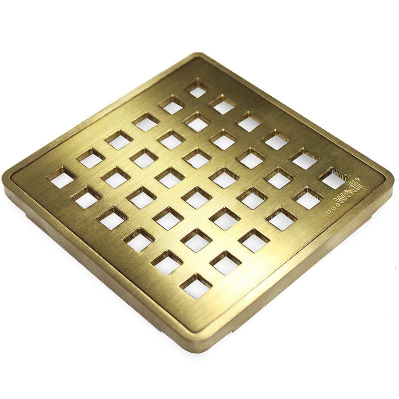 Wedi Premium Drain Cover, Brushed Brass