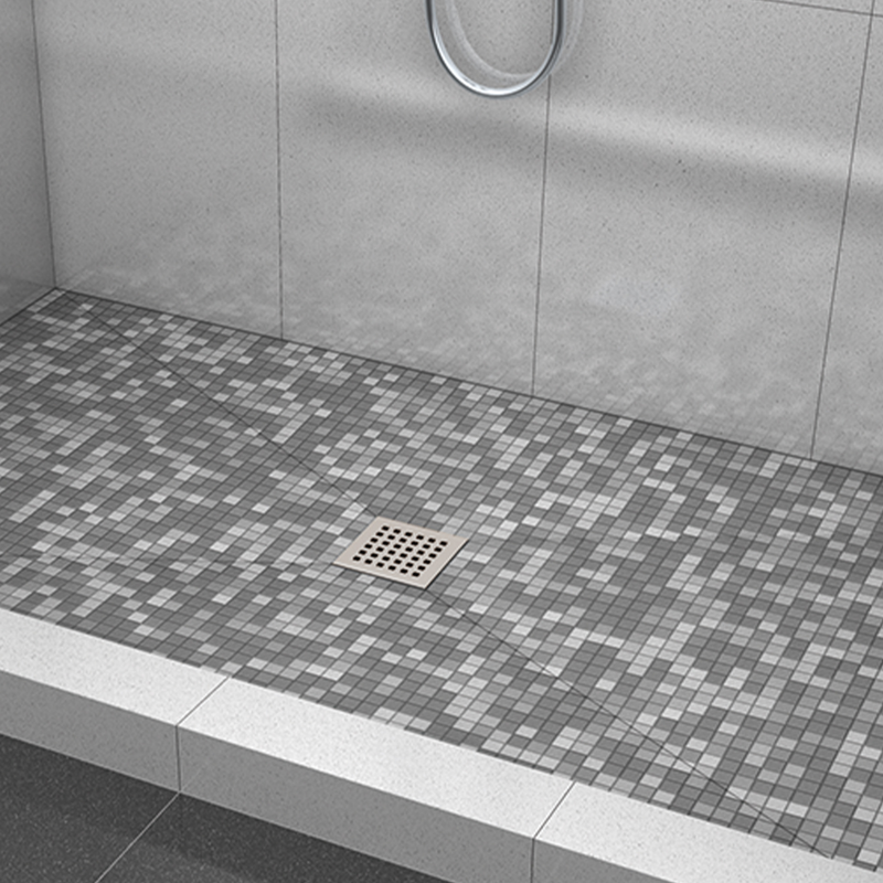 Wedi Premium Drain Cover, Chrome Installed
