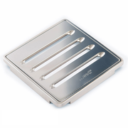 Wedi Premium Drain Cover, Chrome Slotted