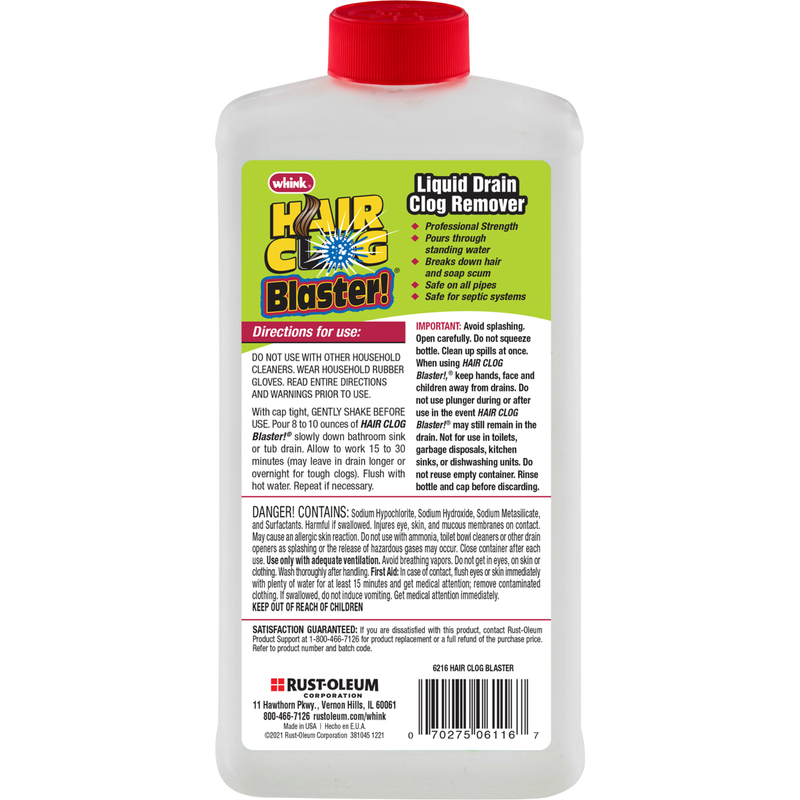Whink Hair Clog Blaster - Fast-Acting Hair Clog Remover