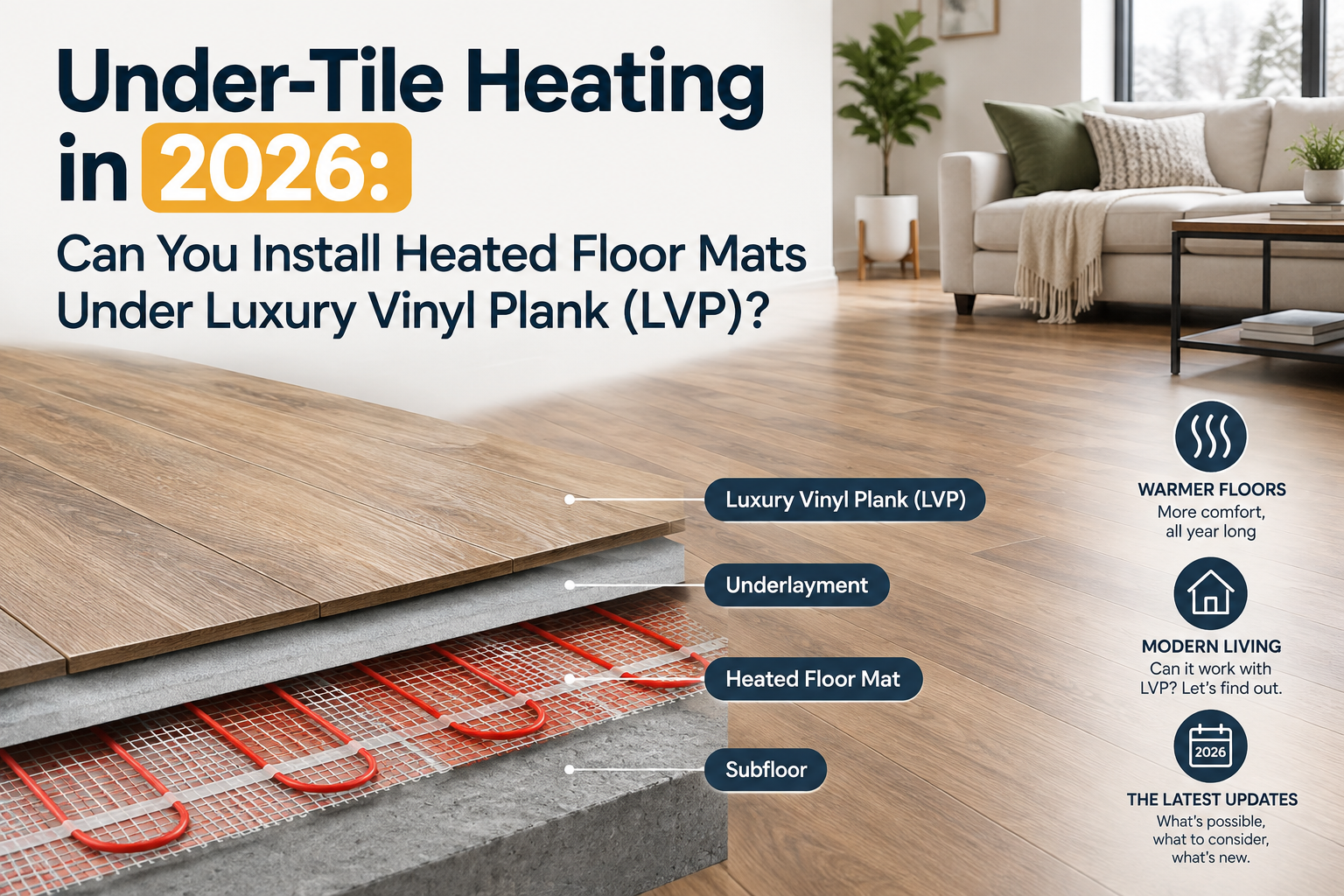 Under-Tile Heating in 2026: Can You Install Heated Floor Mats Under Luxury Vinyl Plank (LVP)?