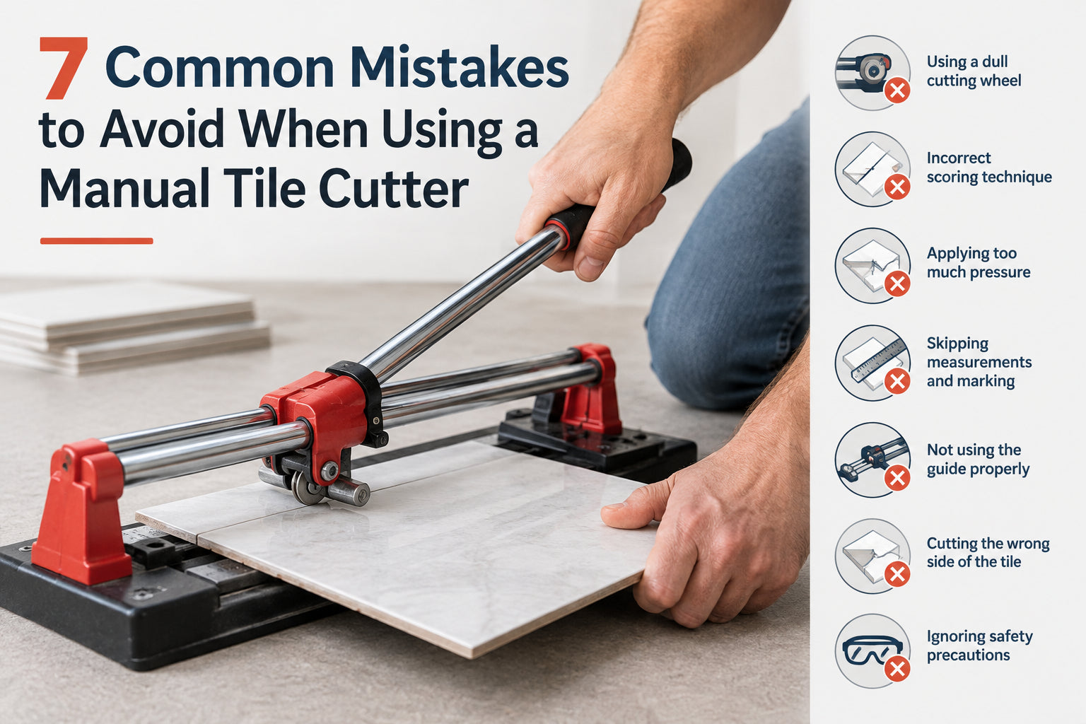 7 Common Mistakes to Avoid When Using a Manual Tile Cutter