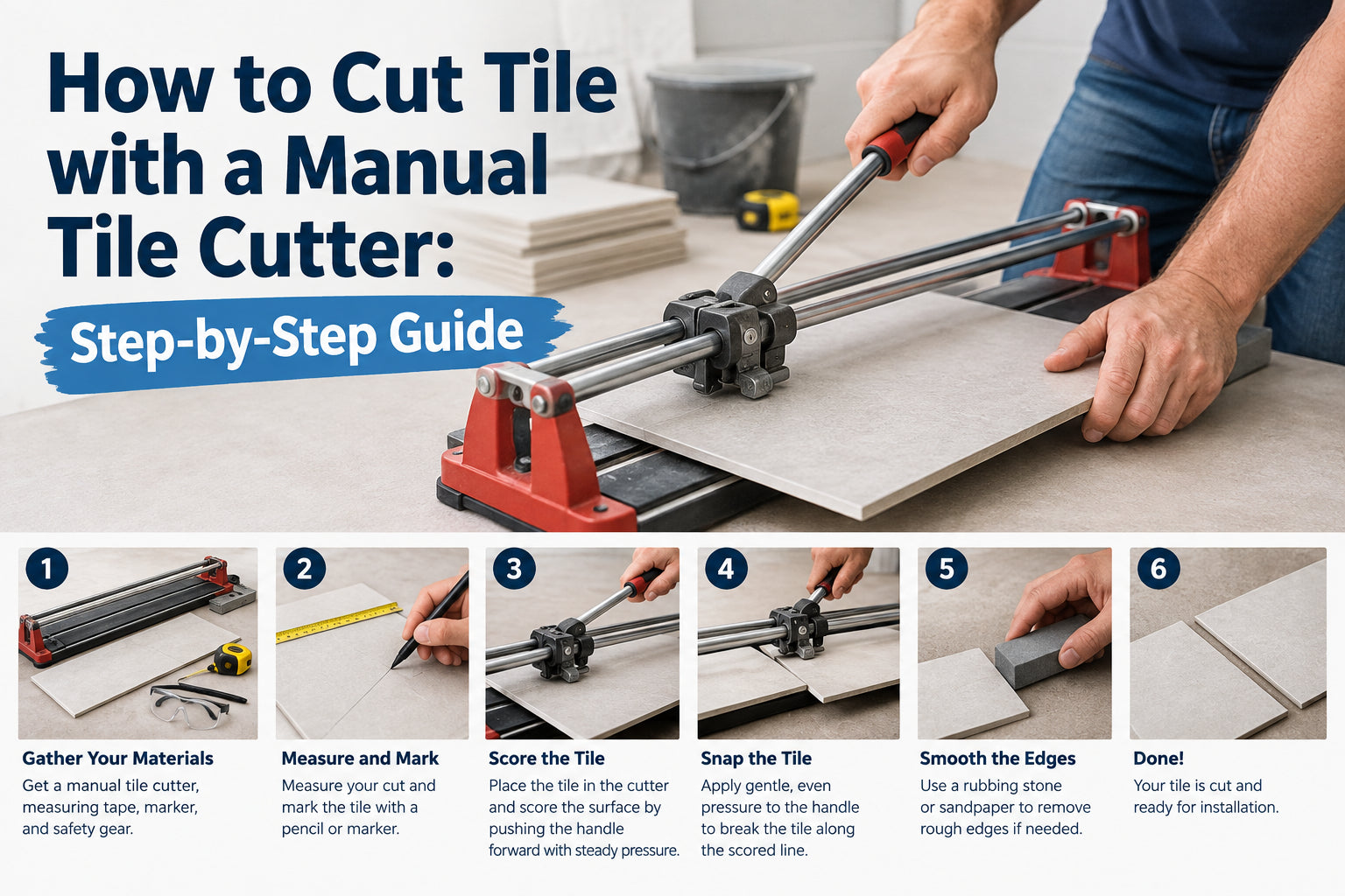 How to Cut Tile with a Manual Tile Cutter: Step-by-Step Guide