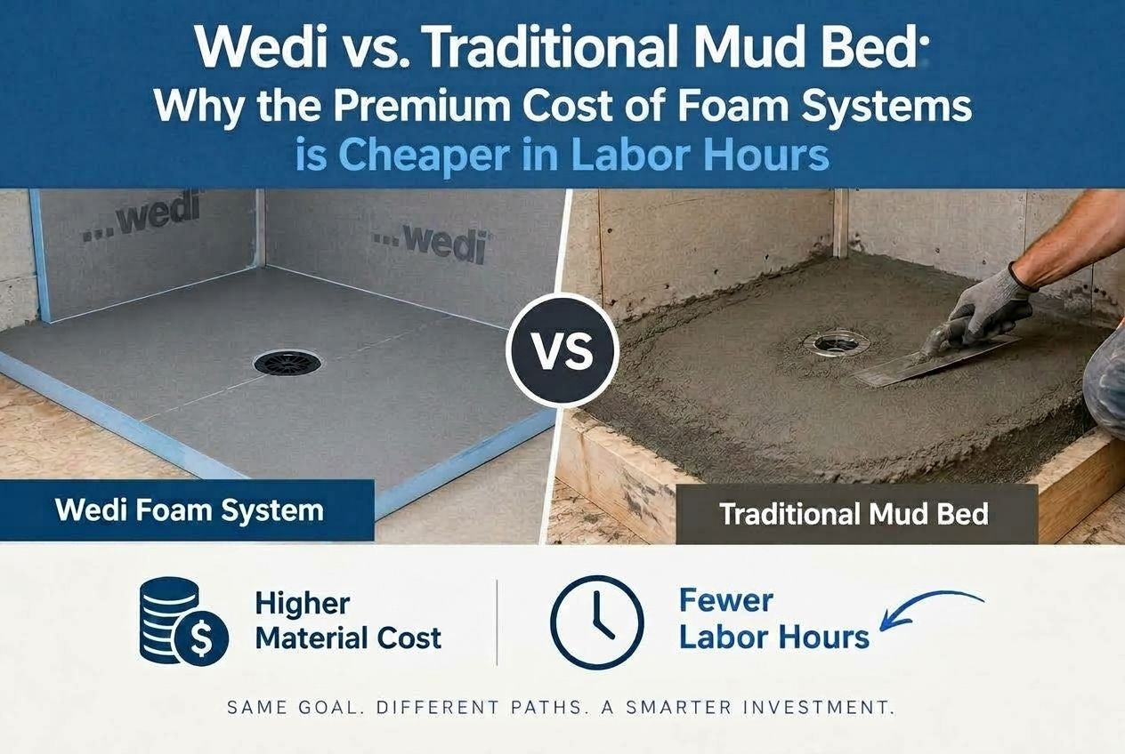 Wedi vs. Traditional Mud Bed: Why the Premium Cost of Foam Systems is Cheaper in Labor Hours