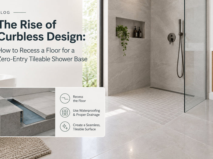 The Rise of Curbless Design: How to Recess a Floor for a Zero-Entry Tileable Shower Base