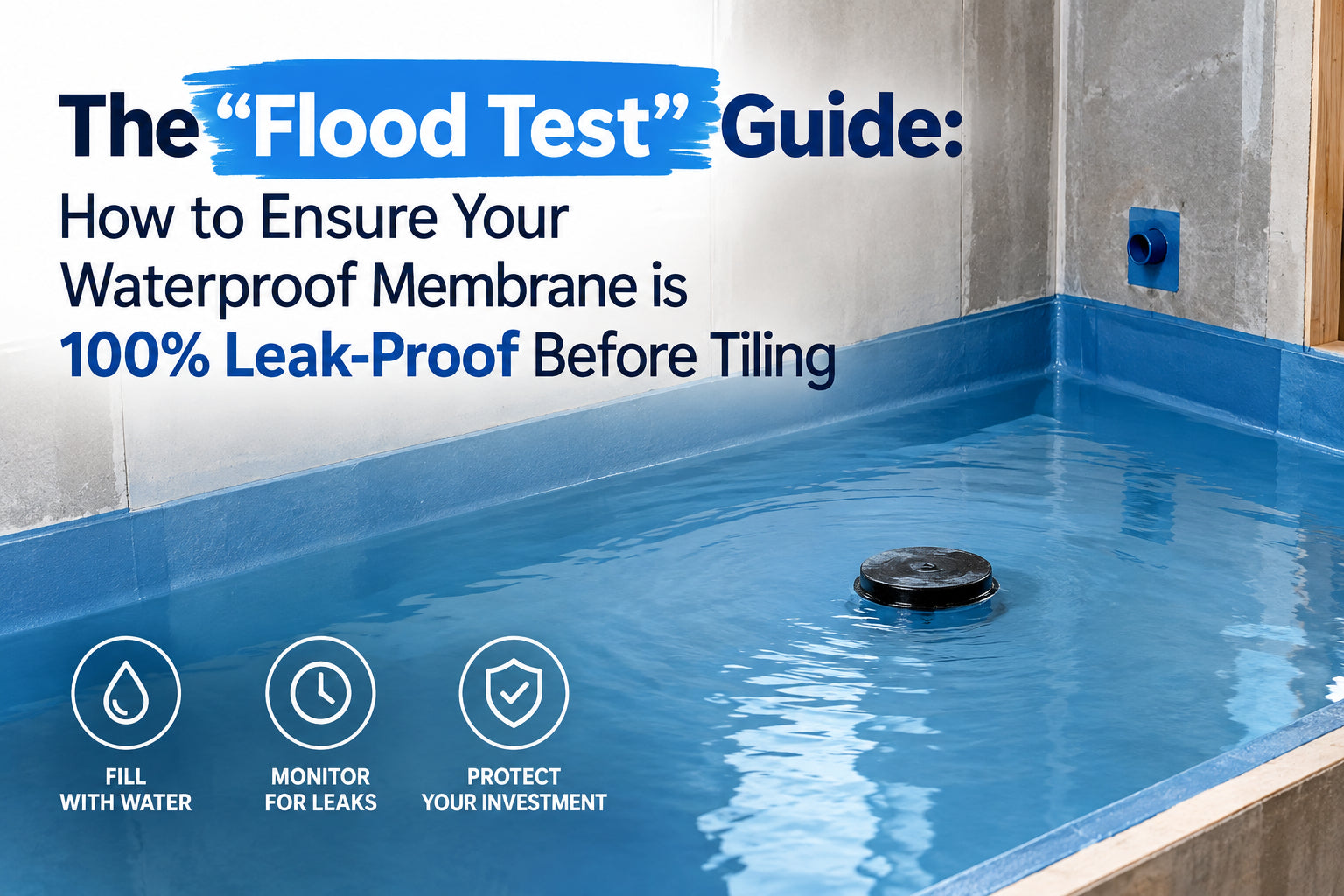 The "Flood Test" Guide: How to Ensure Your Waterproof Membrane is 100% Leak-Proof Before Tiling