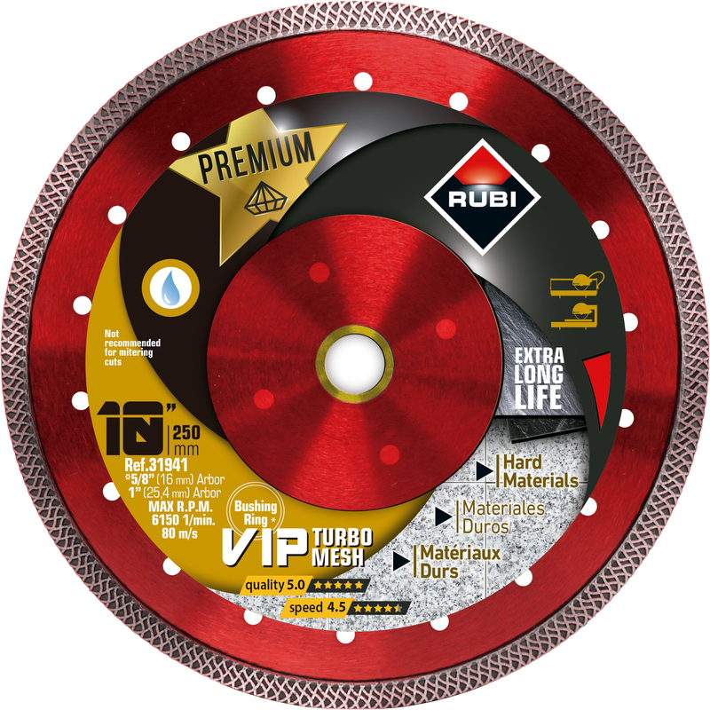 RUBI VIP TURBO MESH Diamond Blade for Porcelain & Stone