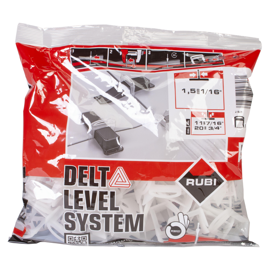 Rubi Tools DELTA 1/16" (1.5MM) Tile Leveling System Clips