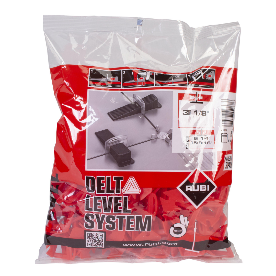 Rubi Tools DELTA 1/8" (3MM) Tile Leveling System Clips