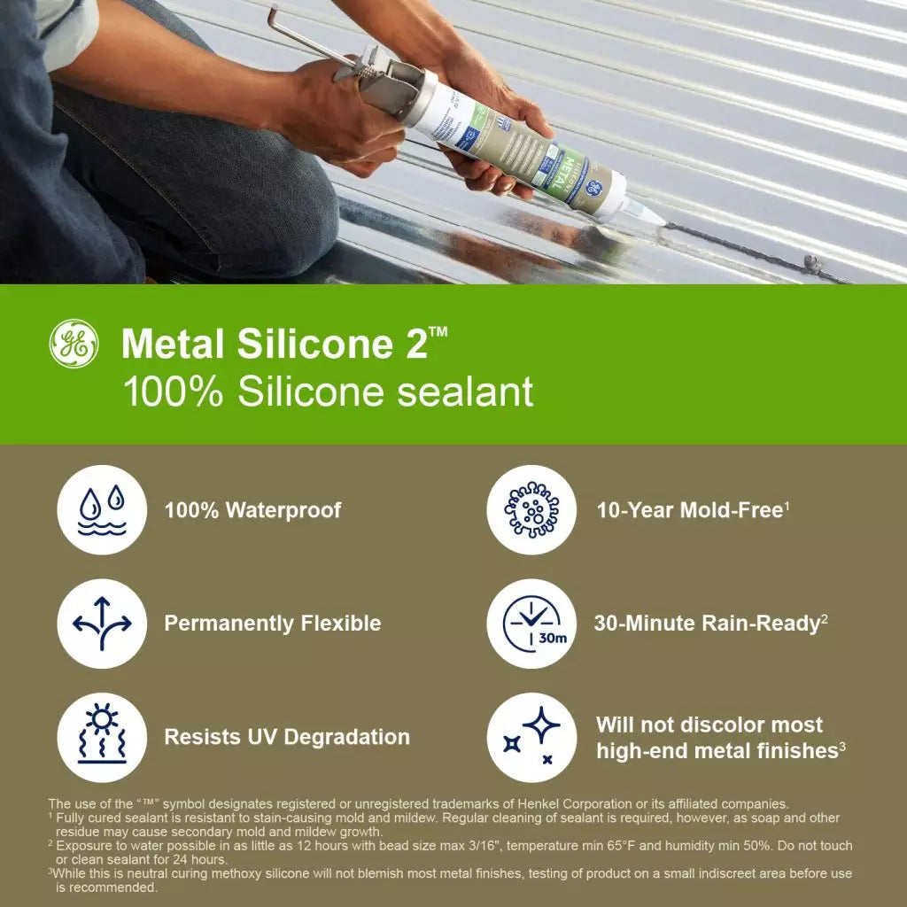 GE Sealants Metal Silicone 2 Sealant