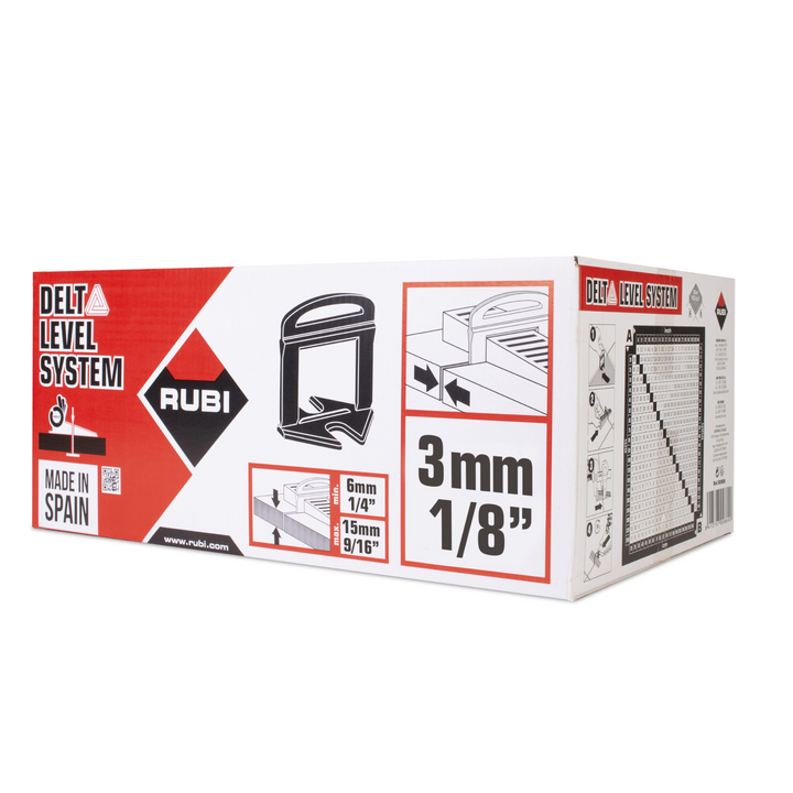 Rubi Tools DELTA 1/8" (3MM) Tile Leveling System Clips