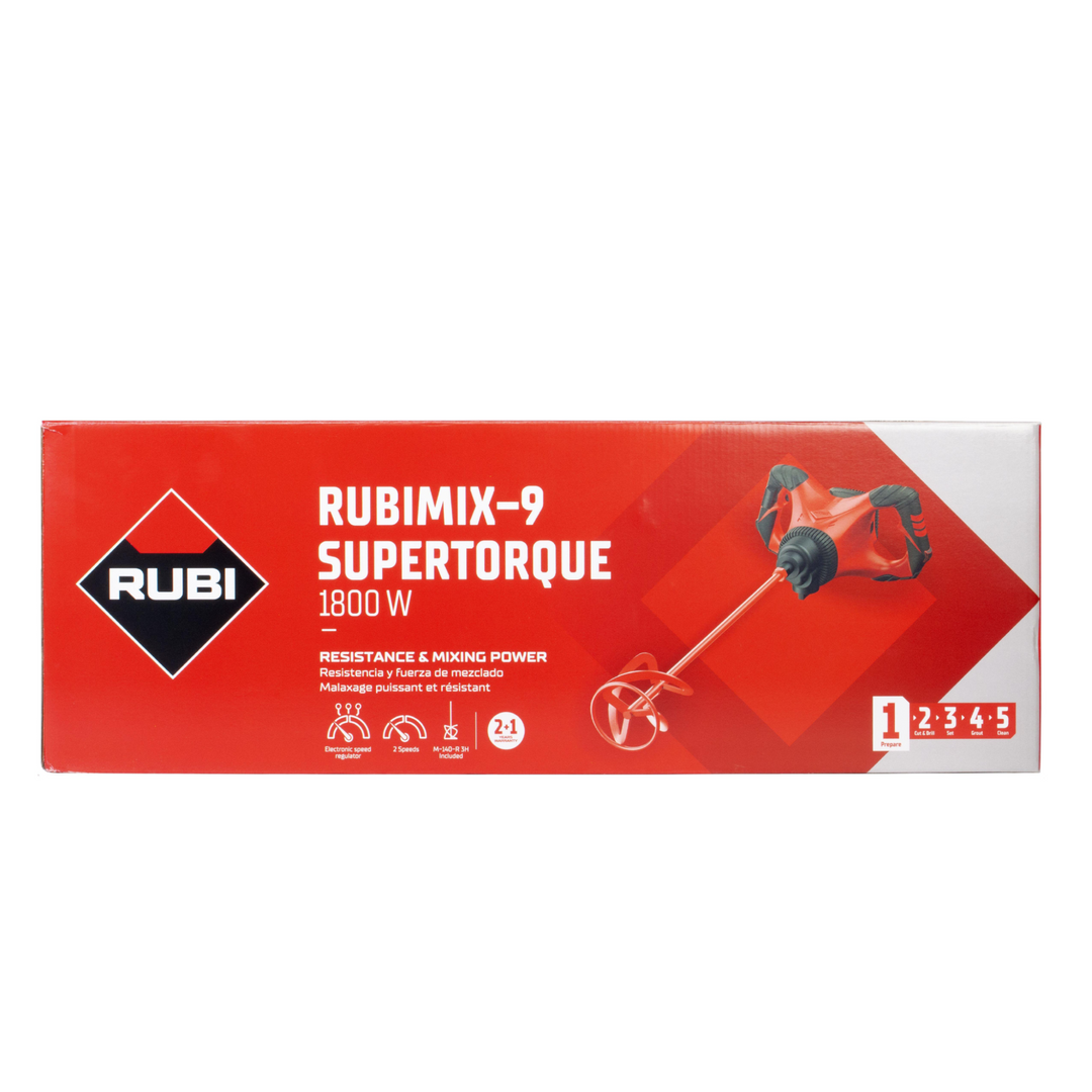 Rubi Tools RUBIMIX-9 SUPERTORQUE 1800W Mortar Mixer with Chuck