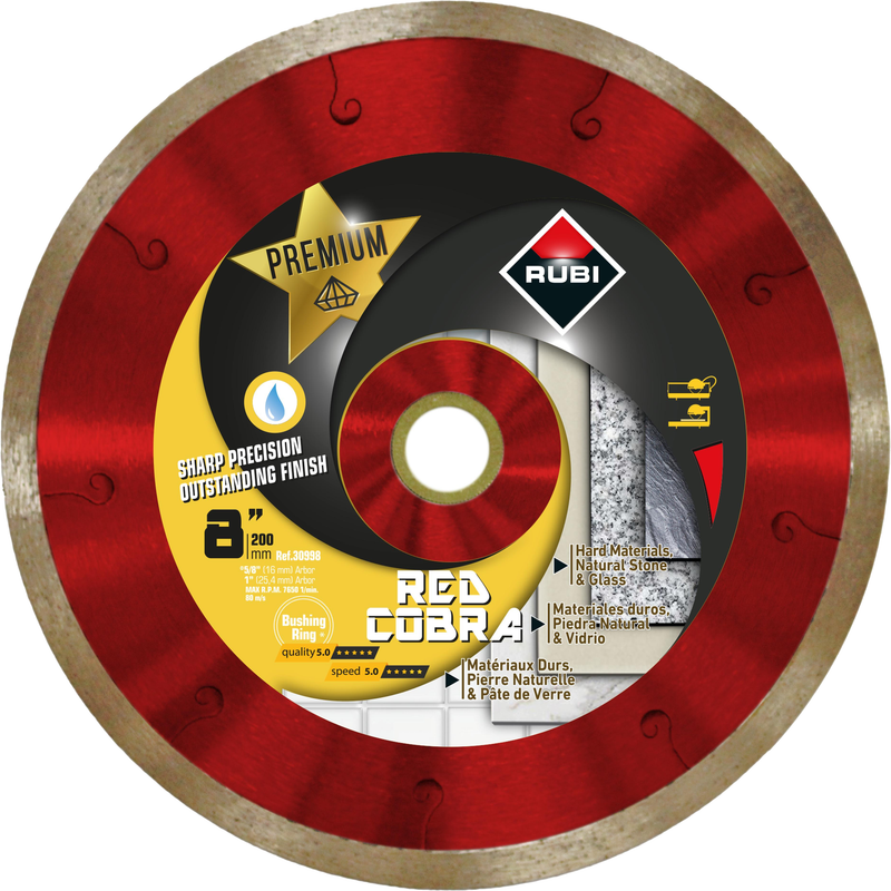 RUBI Red Cobra Diamond Blade for Ceramic, Porcelain, & Natural Stone