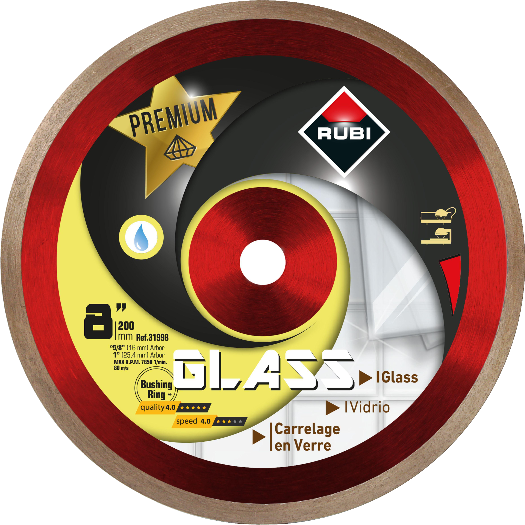 RUBI GLASS Premium Diamond Blades (7" - 10")