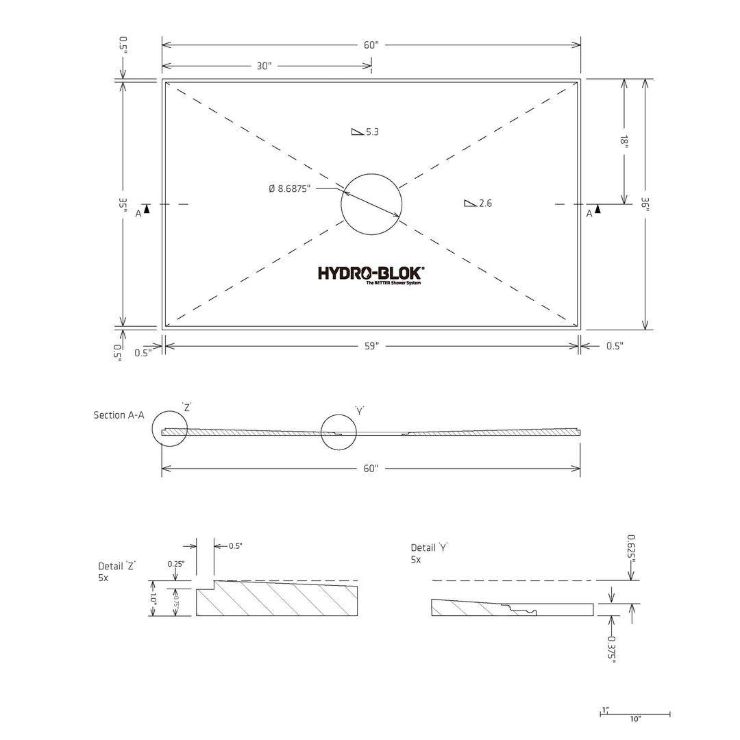 Hydro-Blok Low Profile Shower Pans