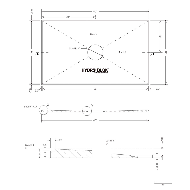 Hydro-Blok Low Profile Shower Pans