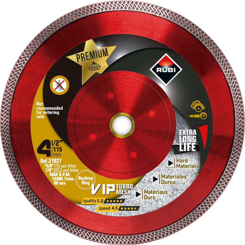 RUBI VIP TURBO MESH Diamond Blade for Porcelain & Stone