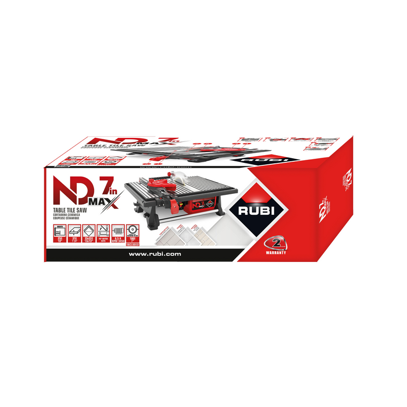 RUBI ND-7" MAX Electric Tile Cutter for Ceramic & Porcelain
