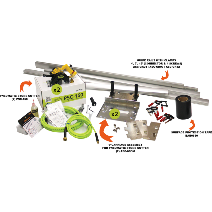 Alpha Professional Tools PSC-150 Miter Cutting Kit with Labeled Parts