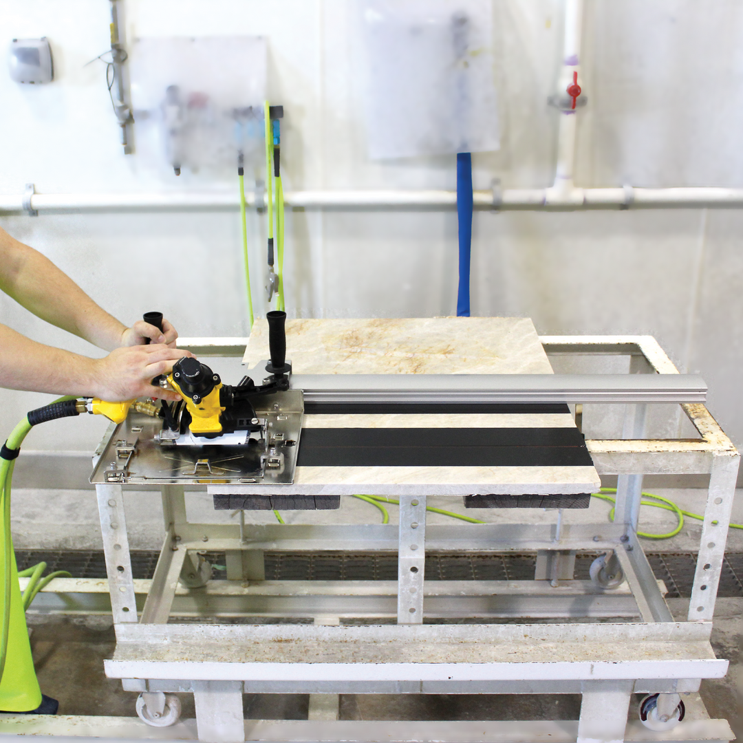 Alpha Professional Tools PSC-150 Miter Cutting Kit in use