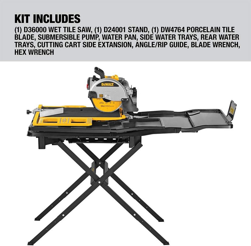 Dewalt 36" High Capacity Wet Tile Saw for Contractors & Tile Installers