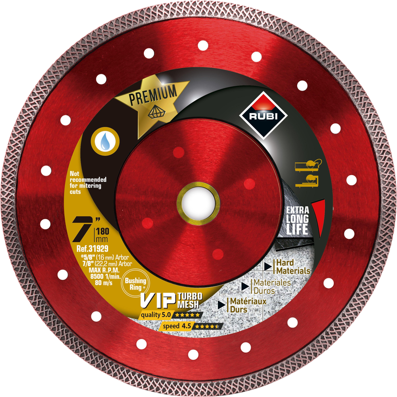 RUBI VIP TURBO MESH Diamond Blade for Porcelain & Stone