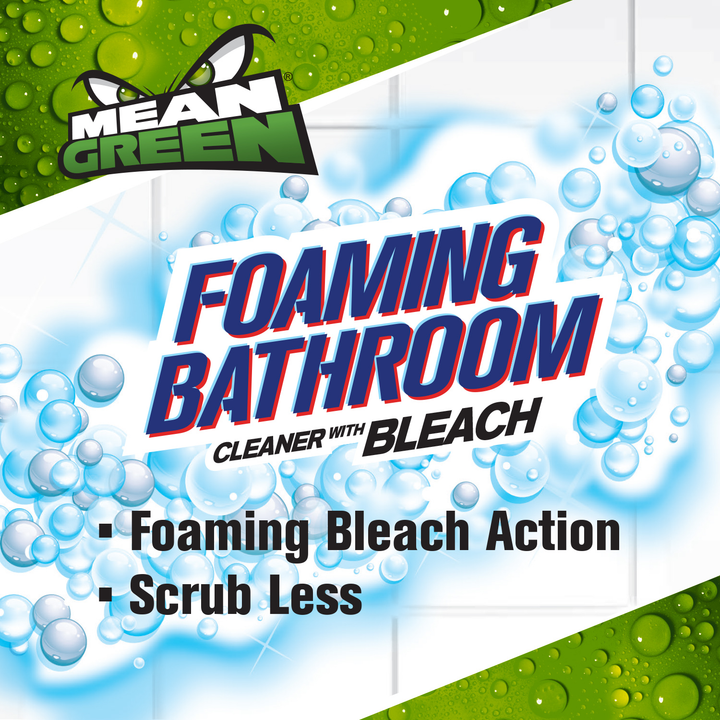 Mean Green Foaming Bathroom Cleaner with Bleach, 32oz