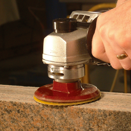 Alpha Professional Tools Rigid 5/8"-11 Threaded Backer Pad Attached to Polisher