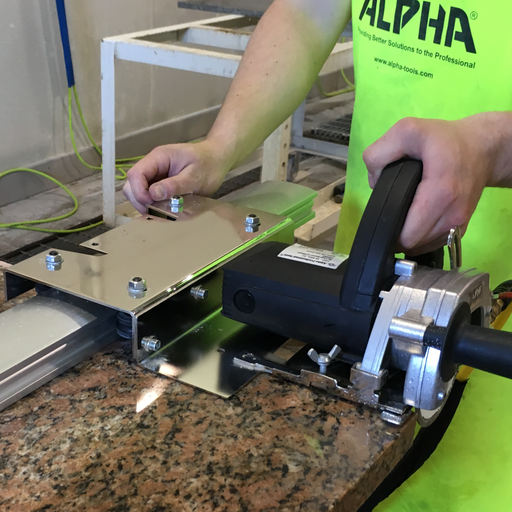 Alpha Tools 5” Guide Rail Carriage Assembly with  ESC-125 Stone Cutter 