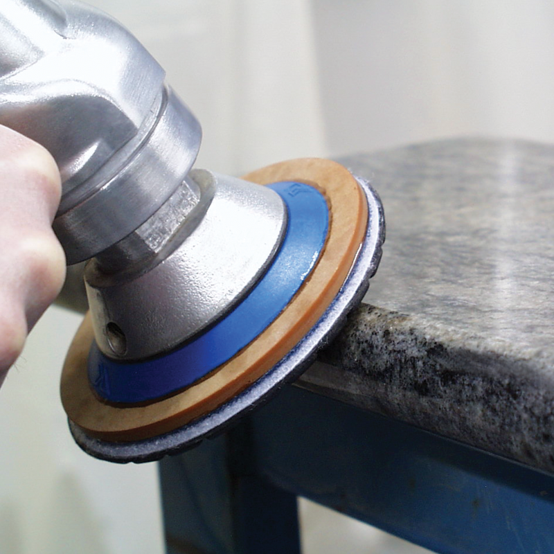 Alpha Professional Tools Black Ceramica Buff Pad in use