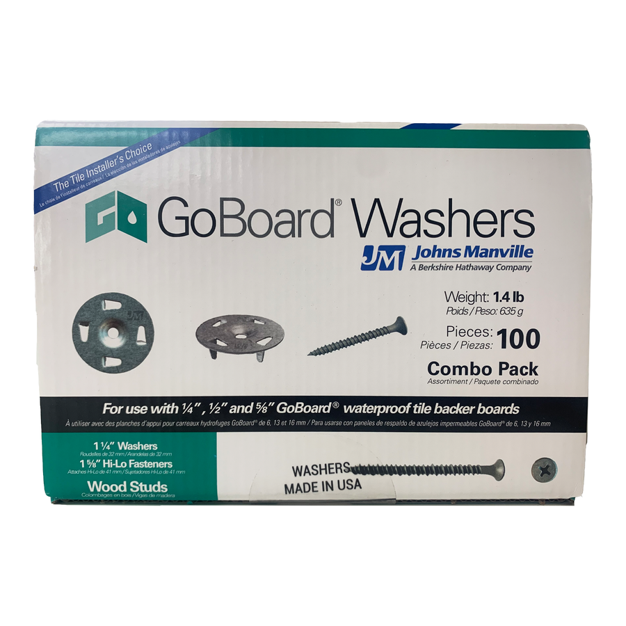 GoBoard 100 Fastener & Washer Combo Pack for Wood Studs