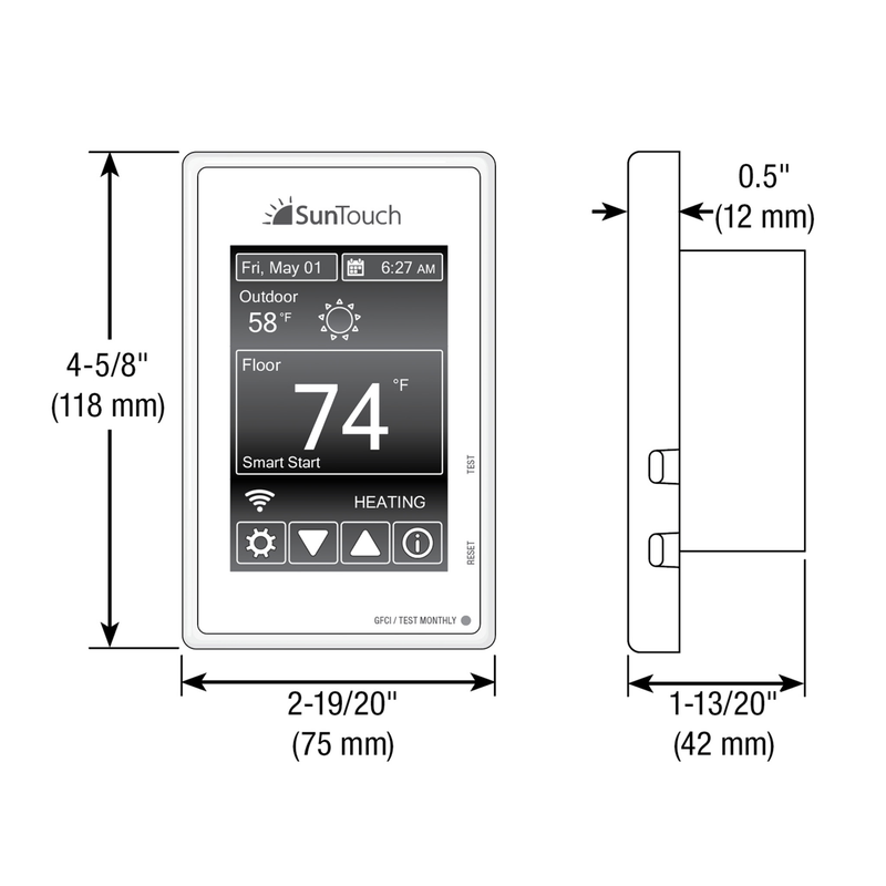 SunTouch SunStat Command Floor Heating Thermostat