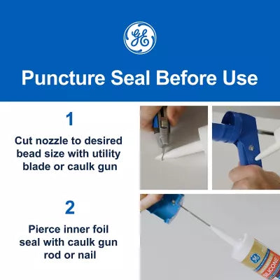 GE Paintable Silicone Supreme Kitchen & Bath Sealant